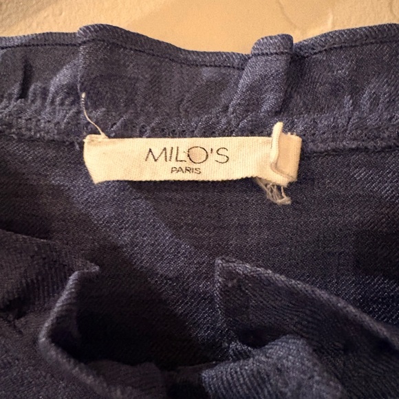 Milo’s Paris Blue Floral Embroidered Women's Top - Picture 3 of 4